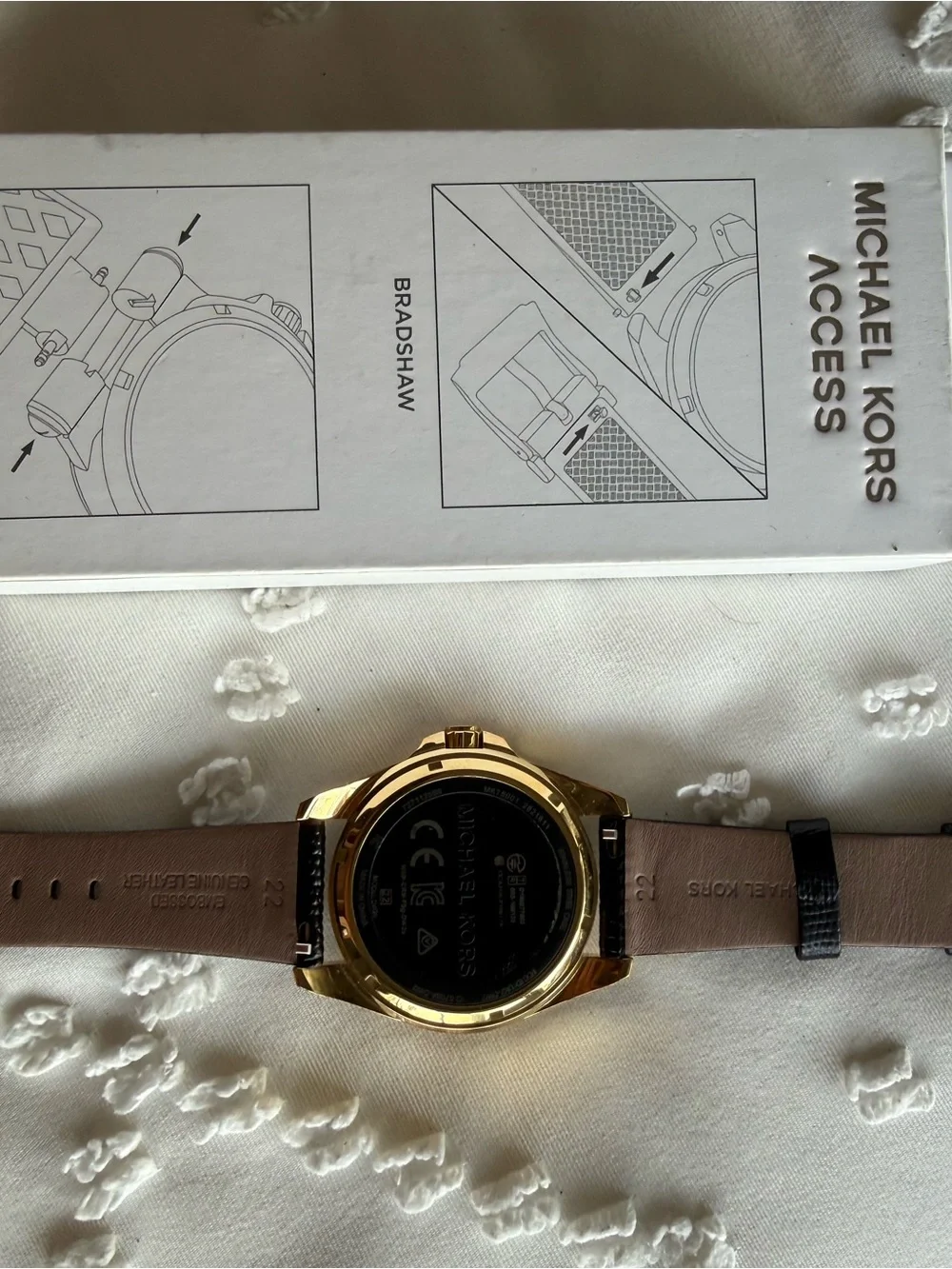 Michael Kors Access Gold Smartwatch with Black and Gold Straps